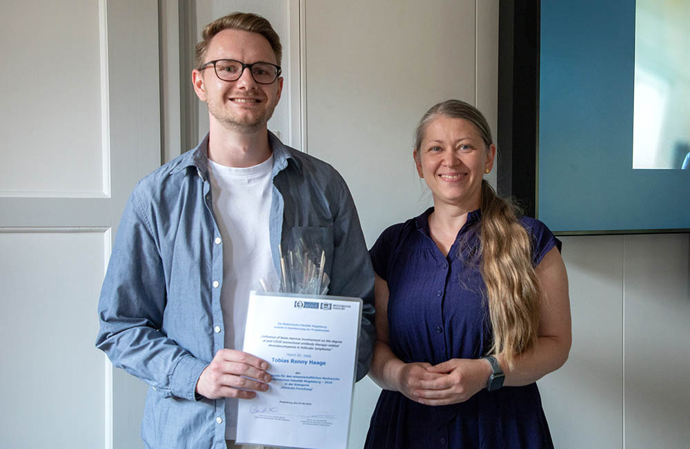 Dr. med. Tobias Ronny Haage-Nachwuchsforschungspreis in der Kategorie Klinische Forschung